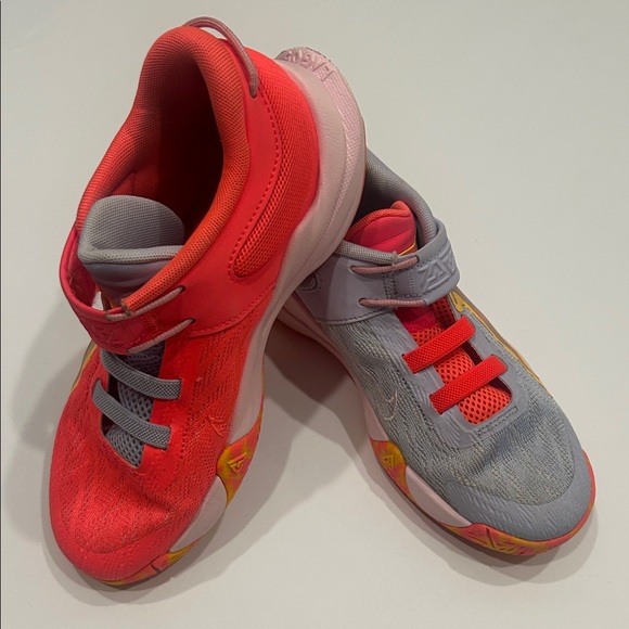 Nike Other - Nike Kids neon coral and Gray basketball